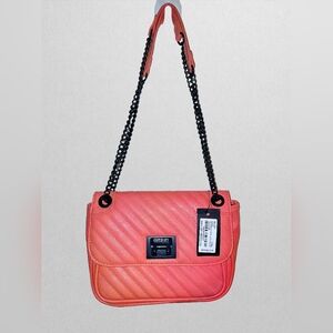 Coral Quilted Chain Strap Bag